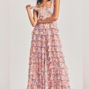 Love shack  fancy Ruffle Maxi Dress